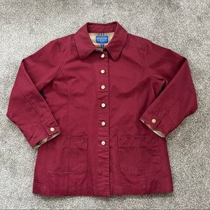 Pendleton Cotton & Plaid Water-Resistant Button Jacket